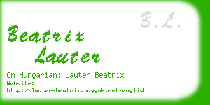 beatrix lauter business card